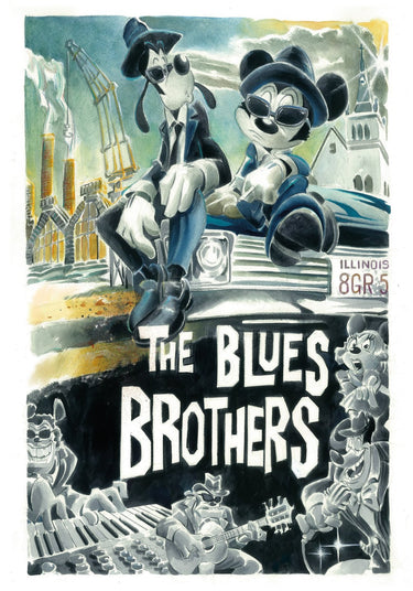 Blues Brother - signeret kunsttryk - Paolo Mottura